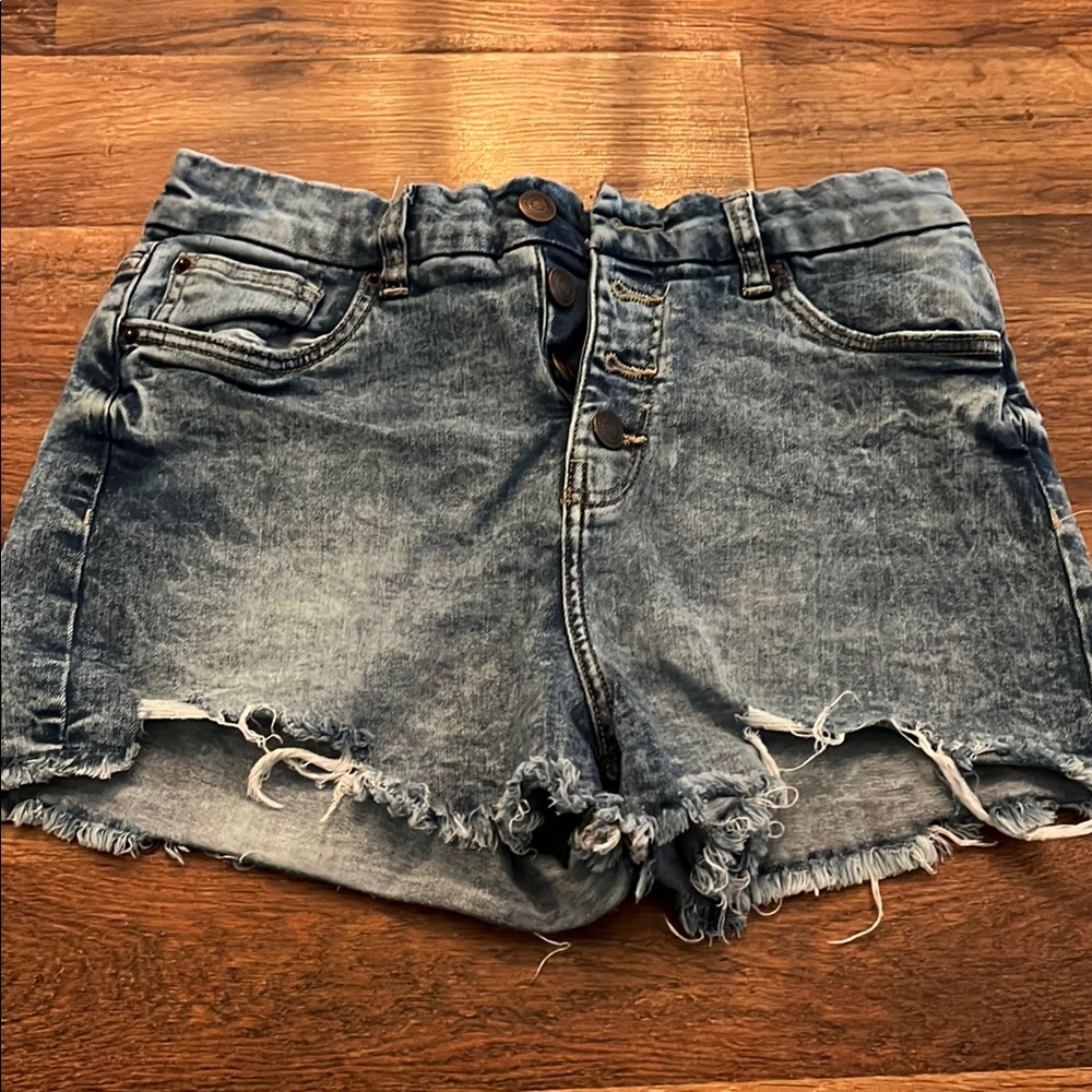 No Boundaries Blue Jean Shorts Distressed Vintage Style